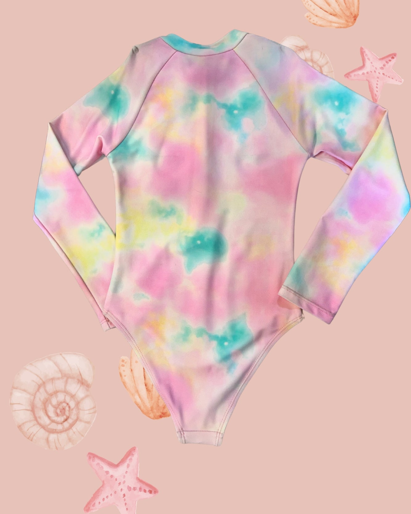 Kids Swimsuit Long Sleeve Rash Guard Surf UV Protection Whimsical Print Cute Style Child Girl Teens
